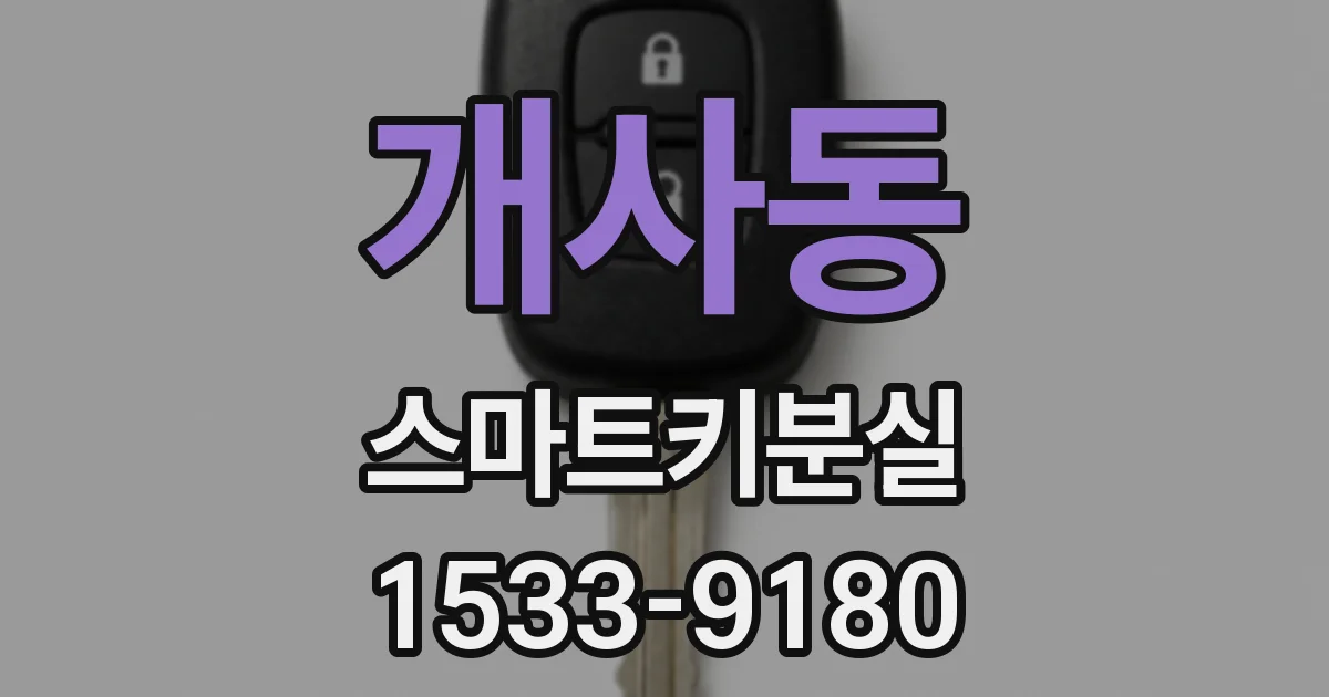 개사동 스마트키분실