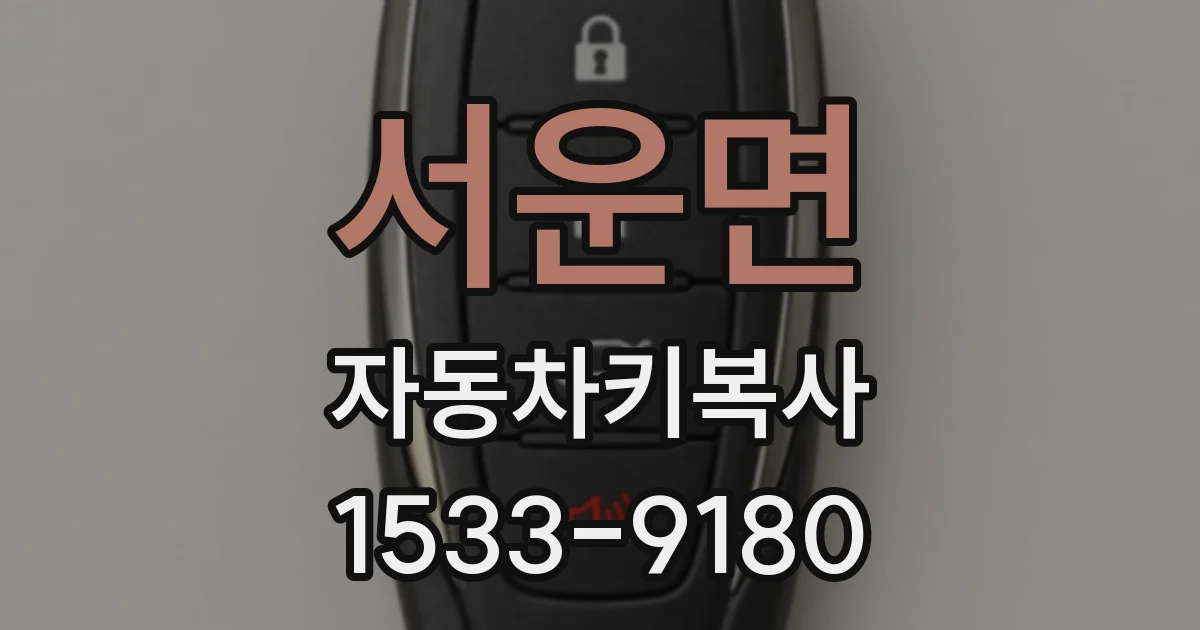 서운면 자동차키복사