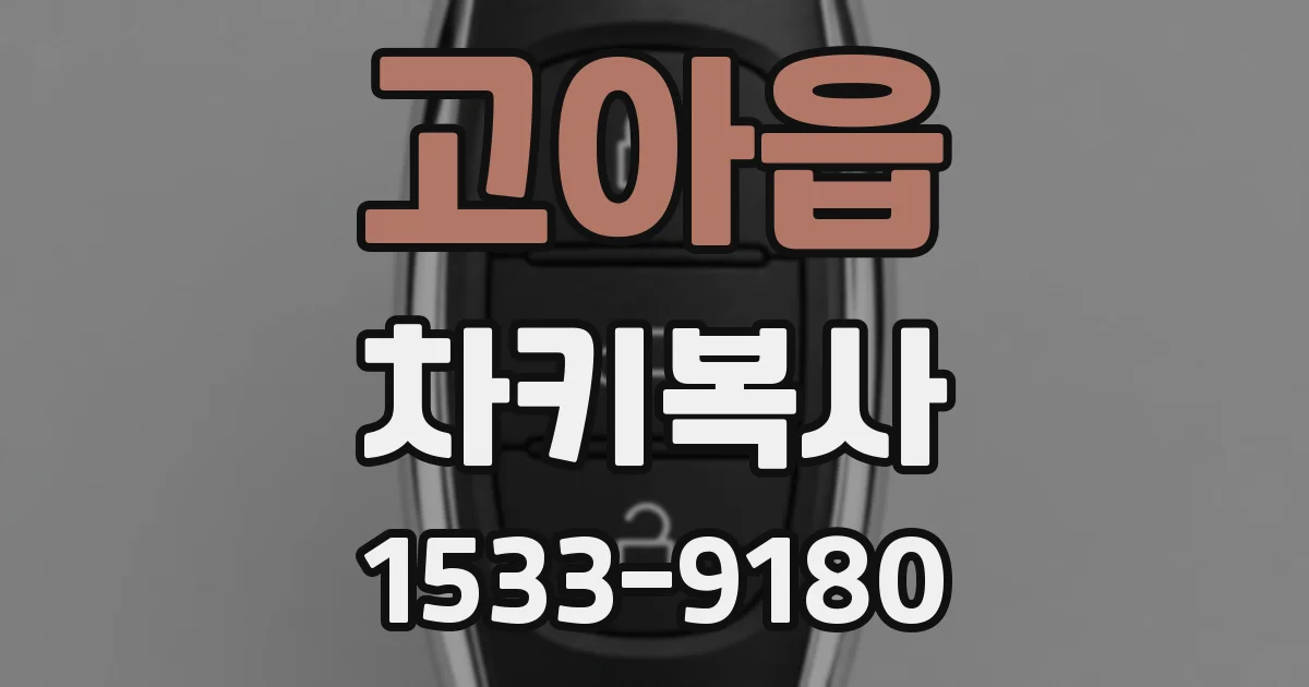 고아읍 차키복사
