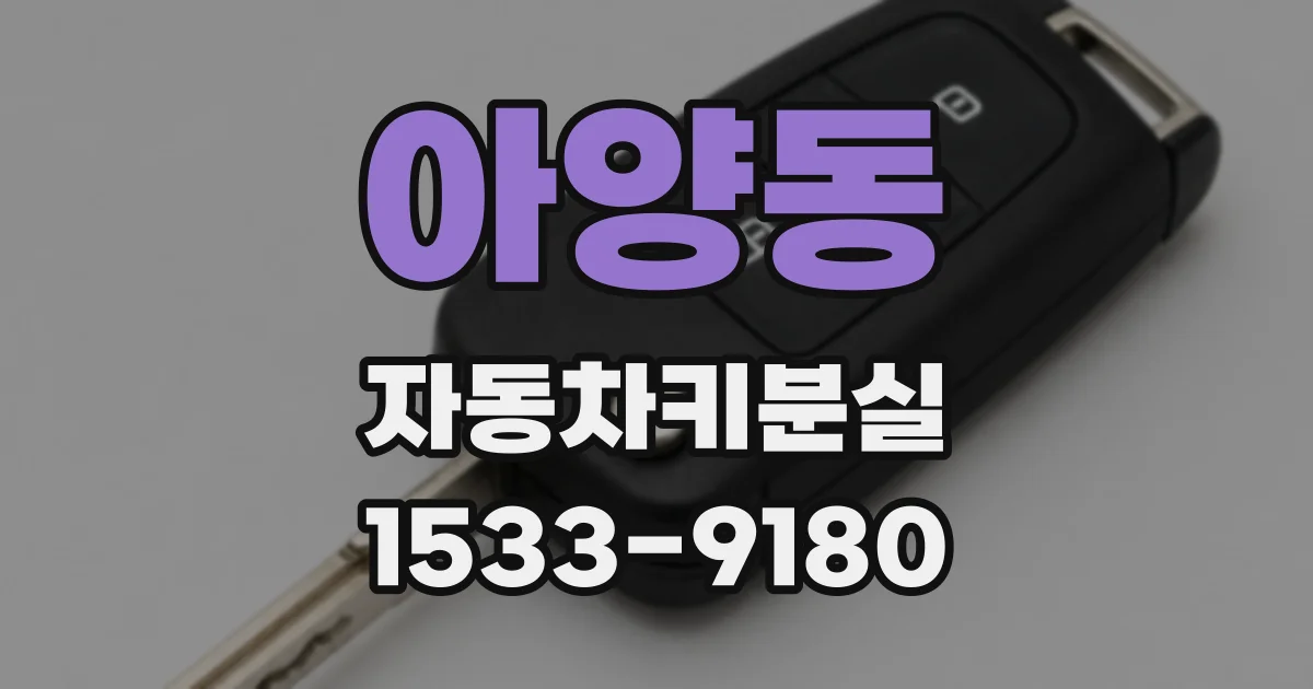 아양동 자동차키분실