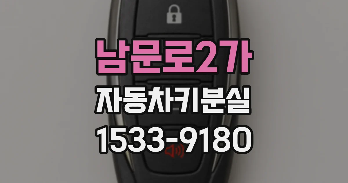 남문로2가 자동차키분실