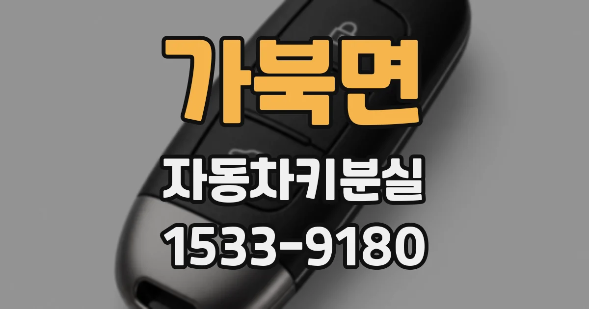 가북면 자동차키분실
