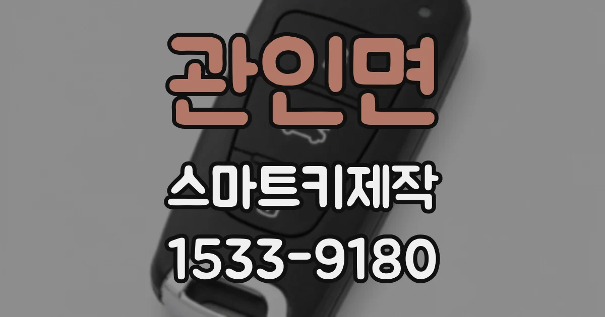 관인면 스마트키제작