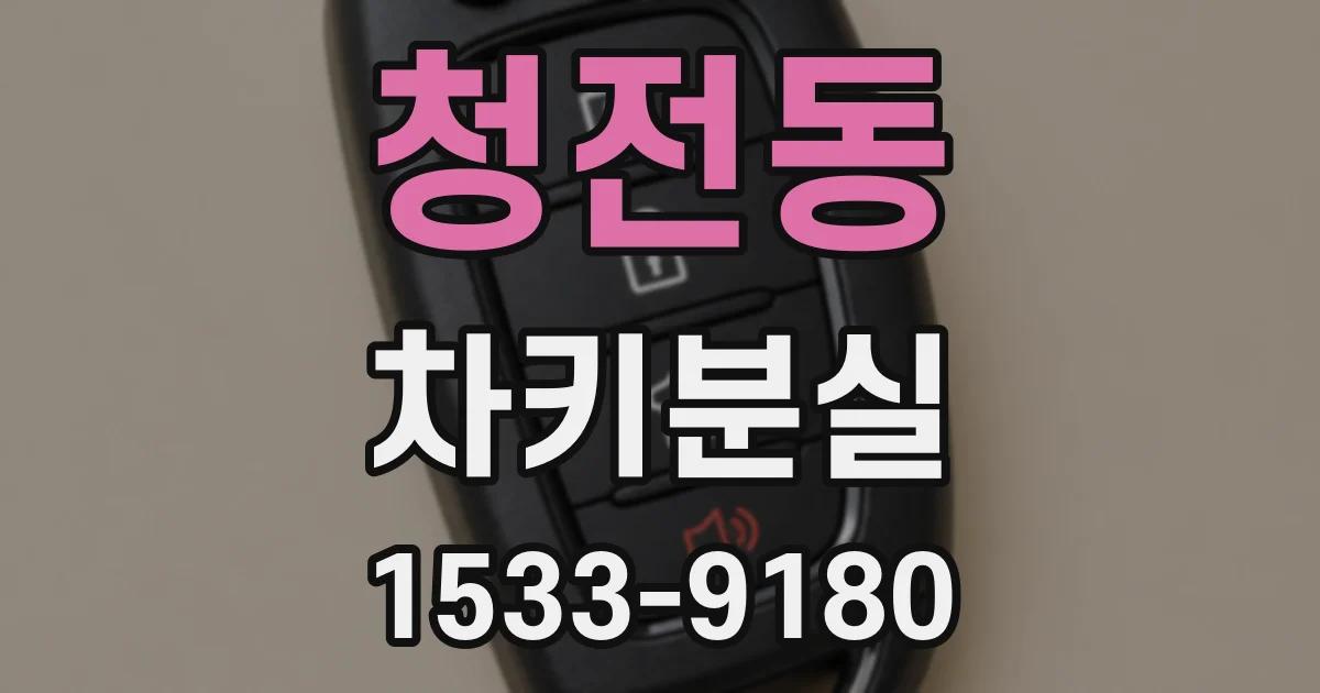 청전동 차키분실