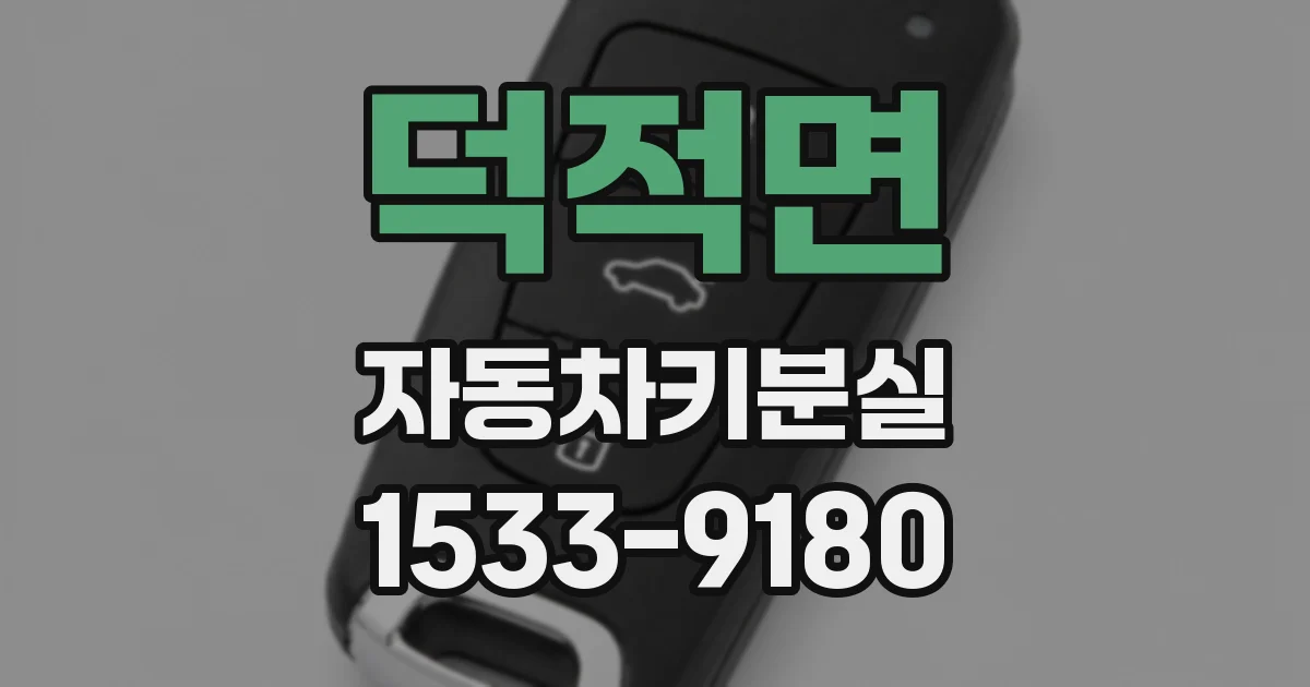 덕적면 자동차키분실