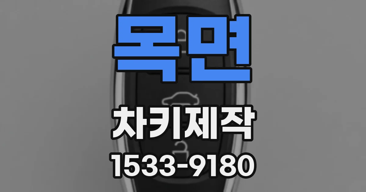 목면 차키제작