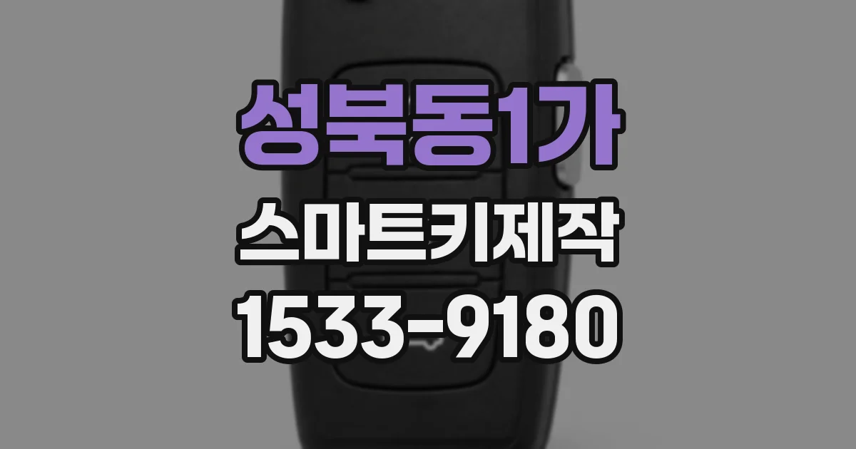 성북동1가 스마트키제작