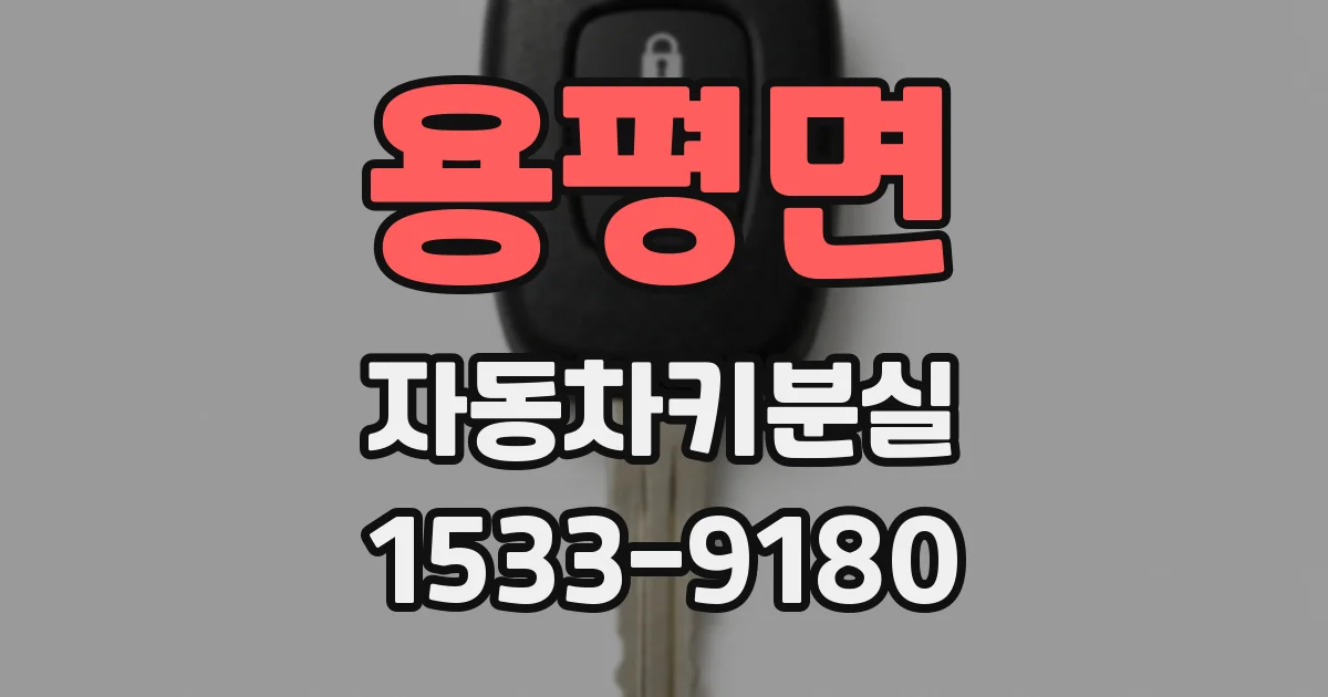 용평면 자동차키분실