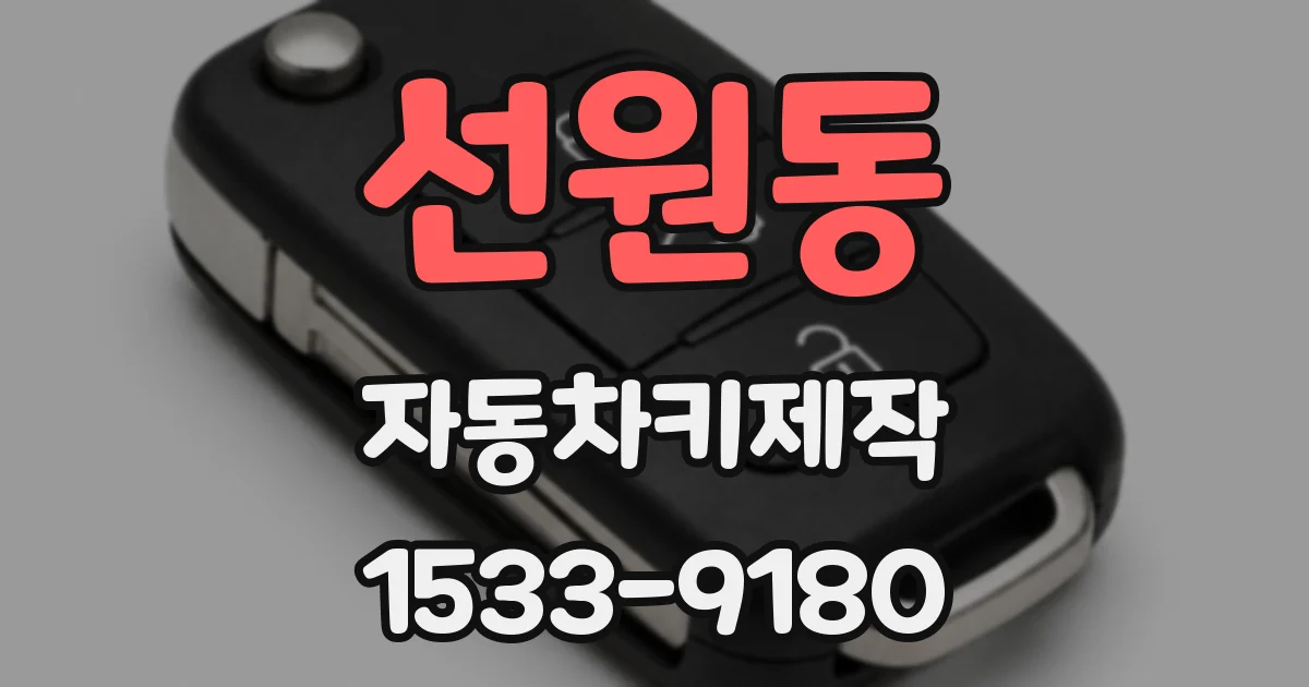 선원동 자동차키제작