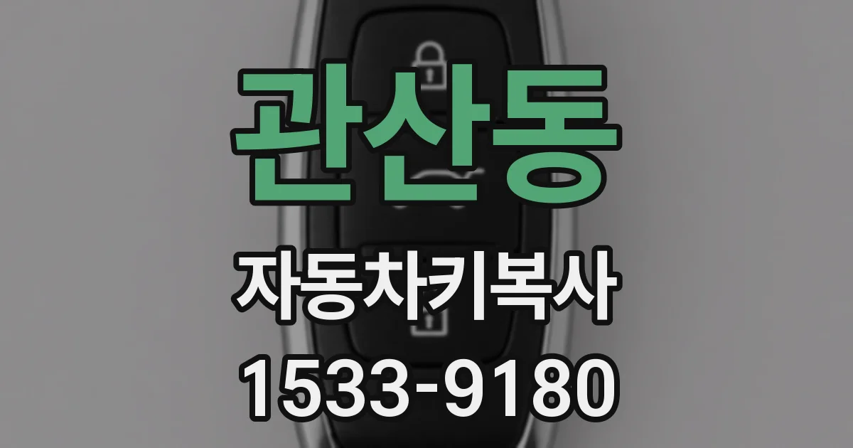 관산동 자동차키복사