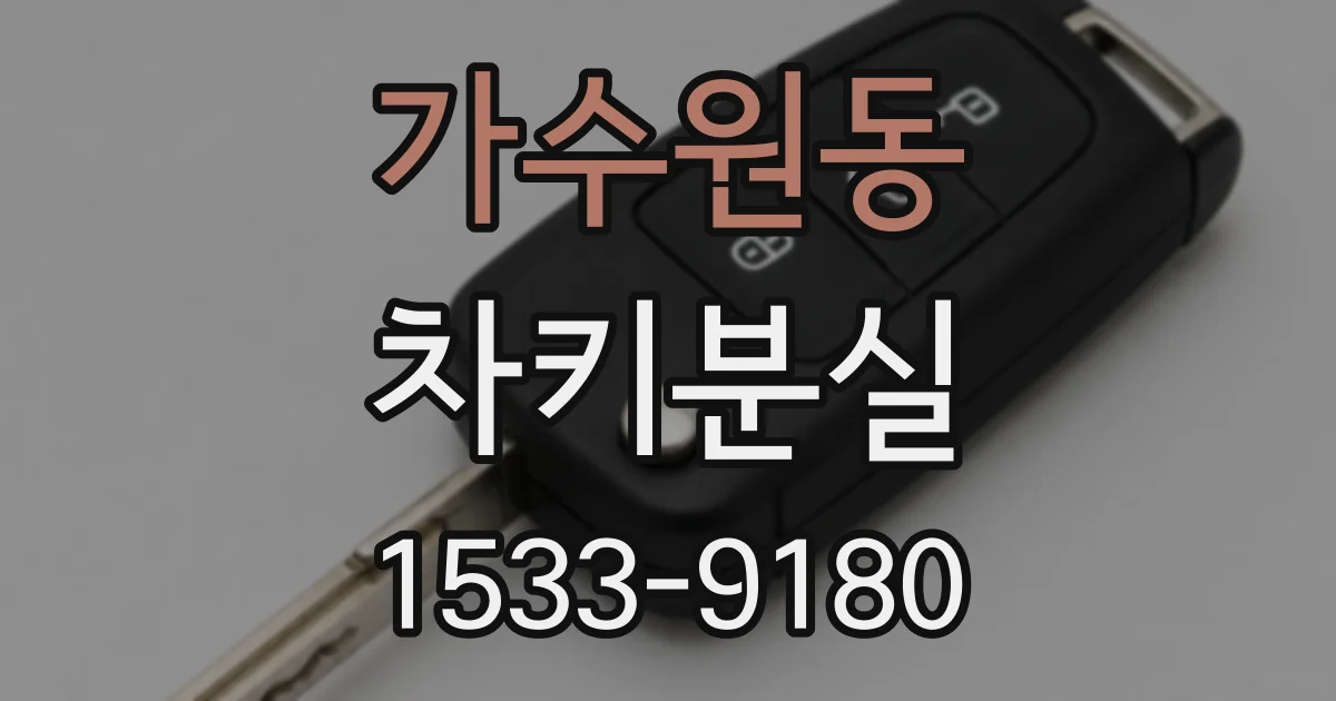 가수원동 차키분실