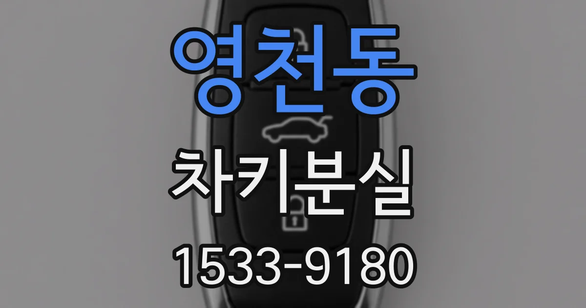 영천동 차키분실