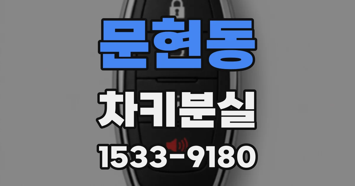 문현동 차키분실