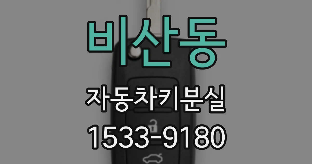 비산동 자동차키분실