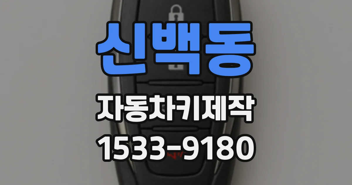 신백동 자동차키제작