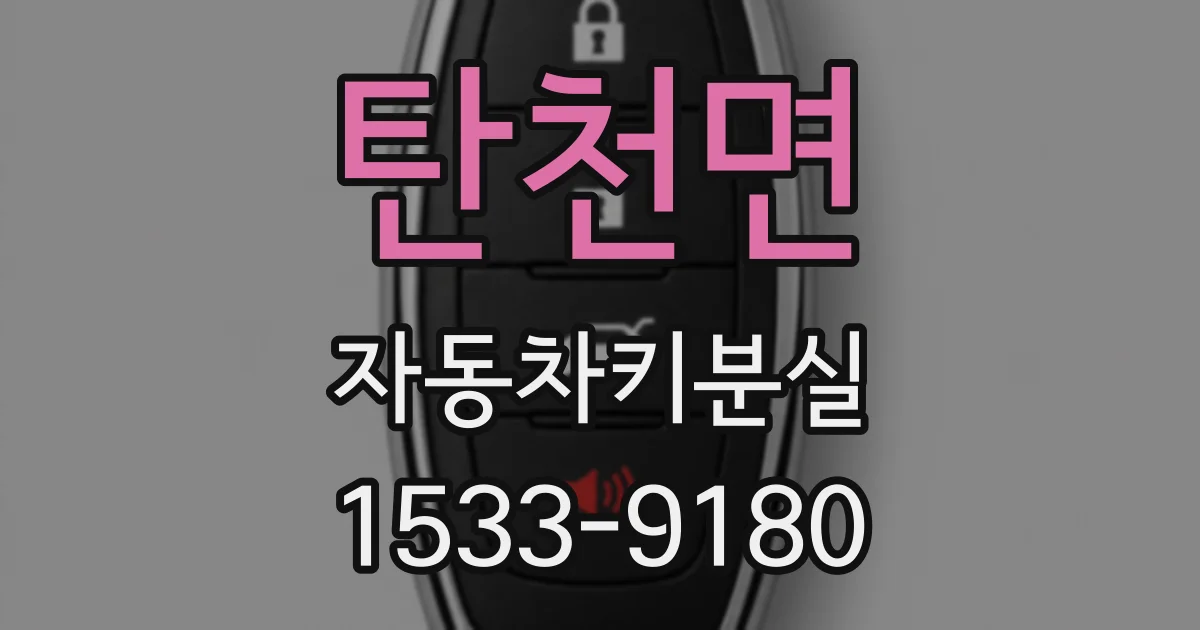 탄천면 자동차키분실
