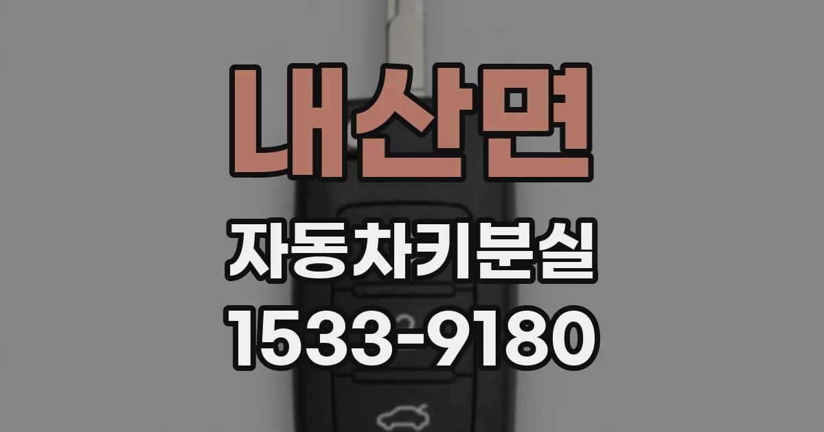 내산면 자동차키분실