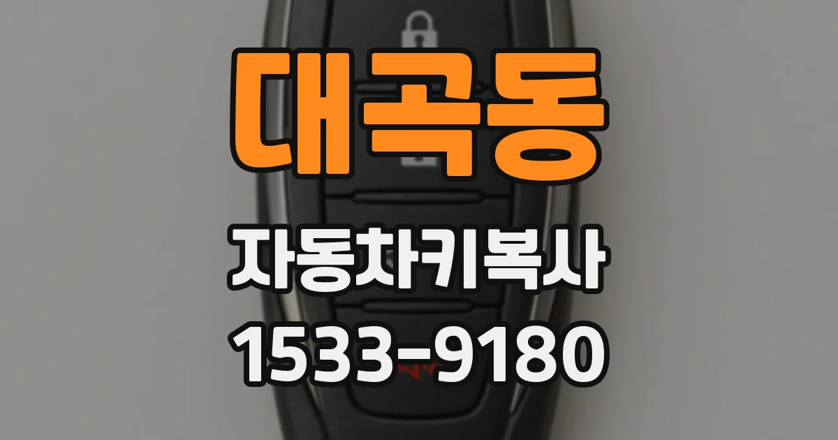 대곡동 자동차키복사