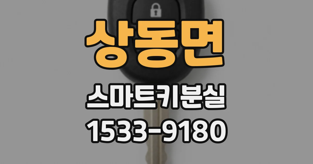 상동면 스마트키분실