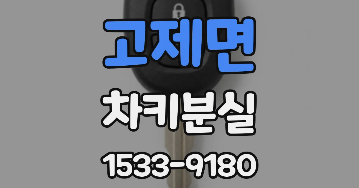 고제면 차키분실