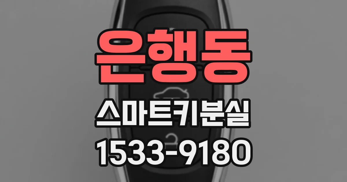 은행동 스마트키분실