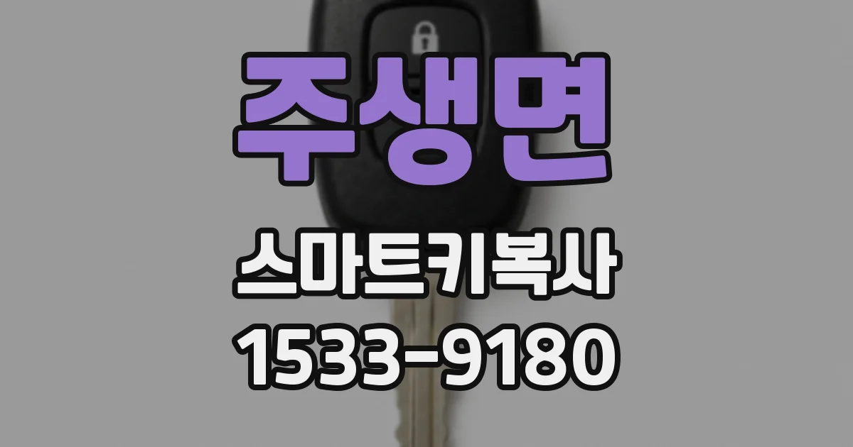 주생면 스마트키복사