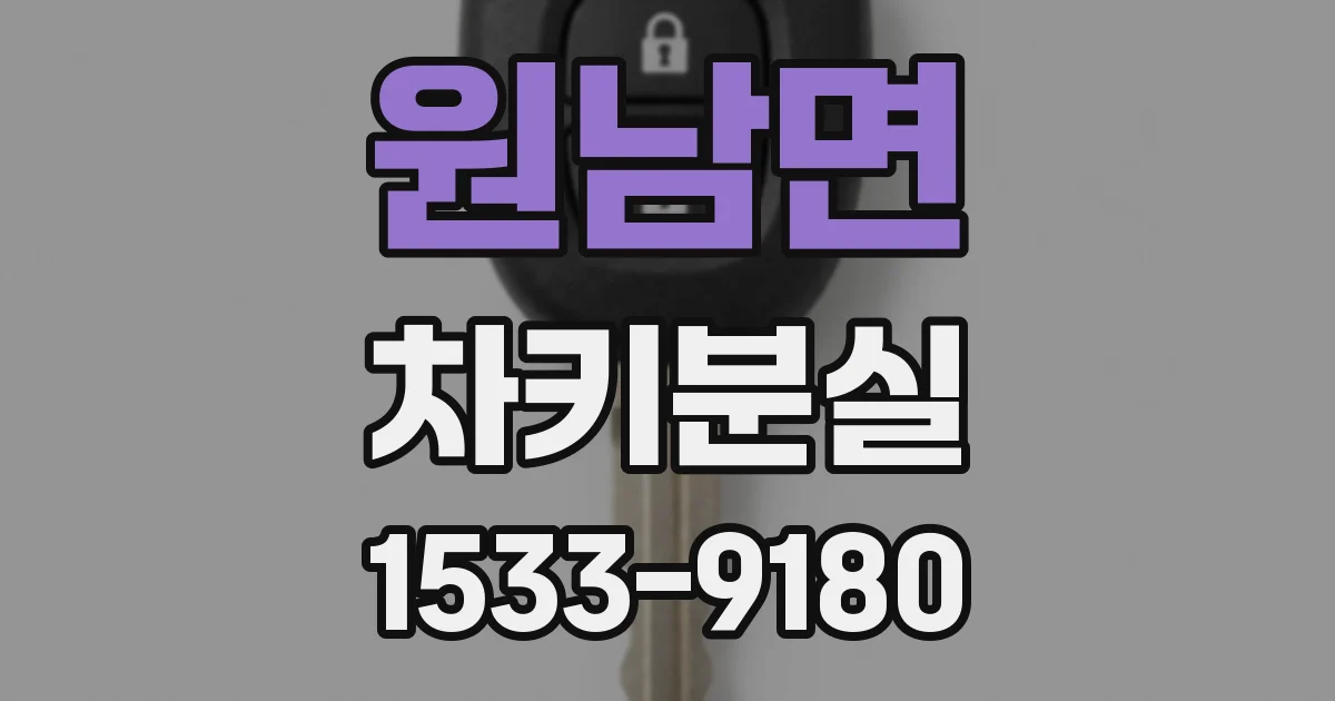 원남면 차키분실