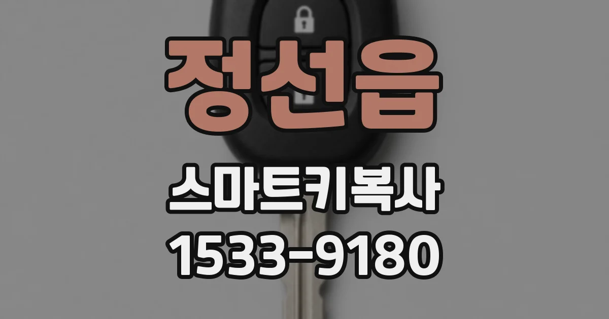 정선읍 스마트키복사