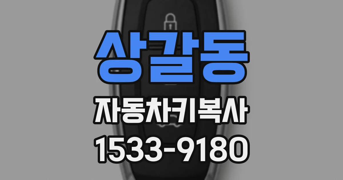 상갈동 자동차키복사