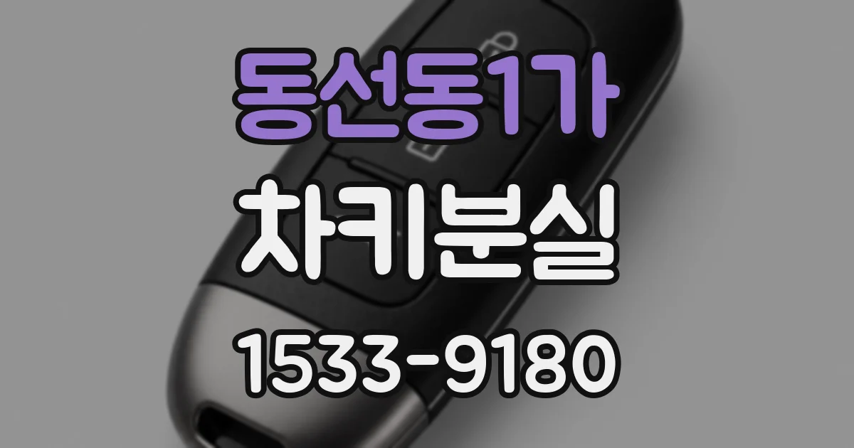 동선동1가 차키분실