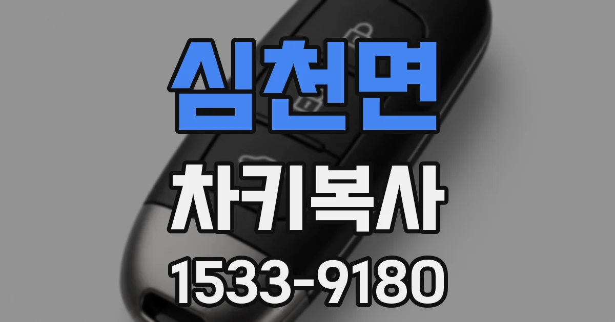 심천면 차키복사