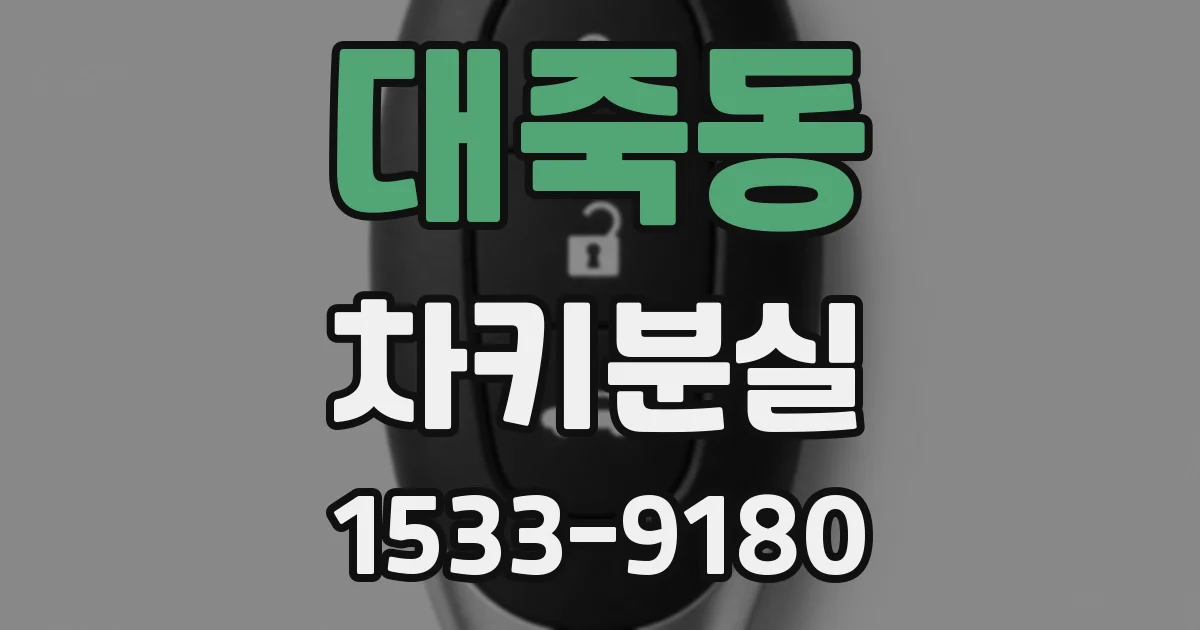 대죽동 차키분실