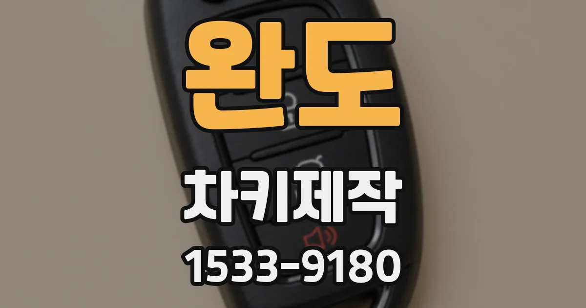 완도 차키제작
