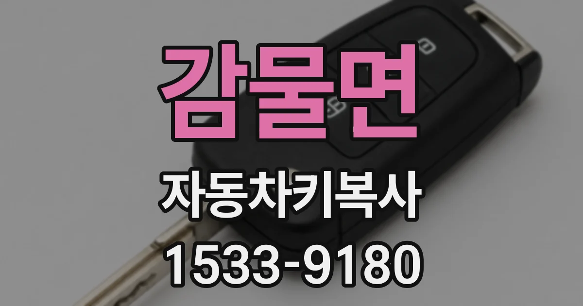 감물면 자동차키복사