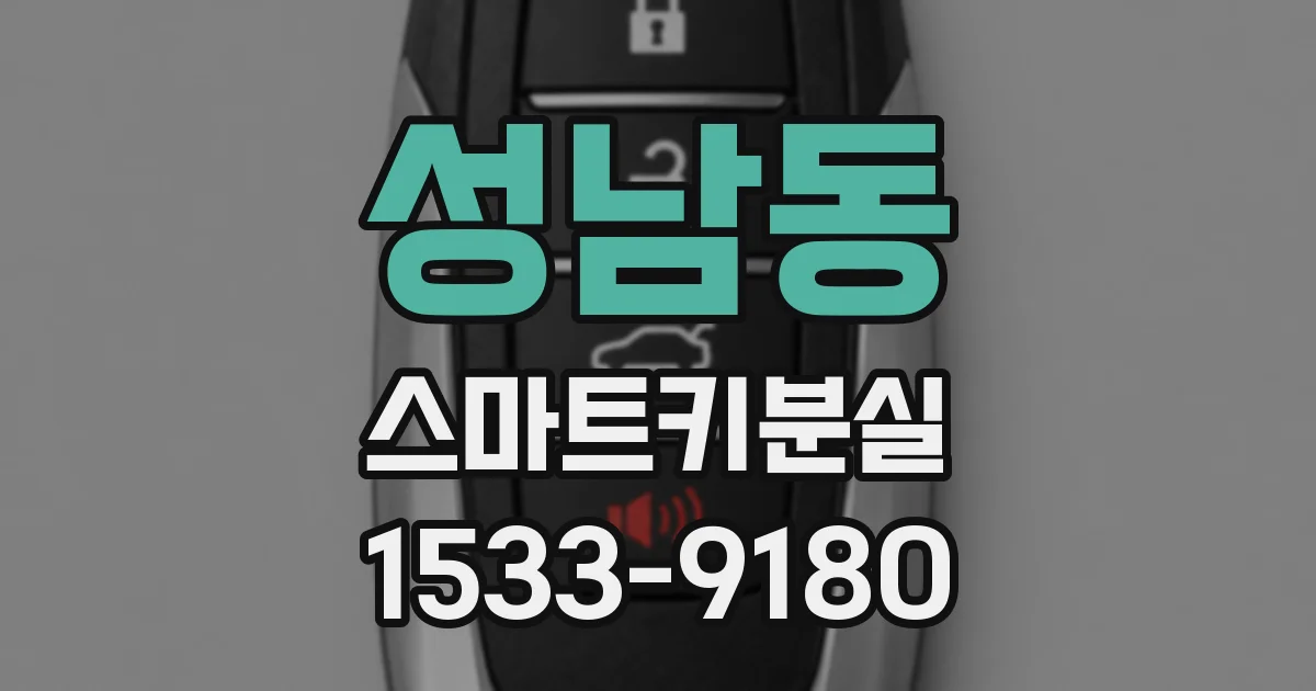 성남동 스마트키분실