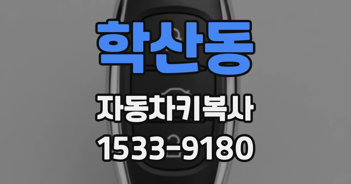 학산동 자동차키복사