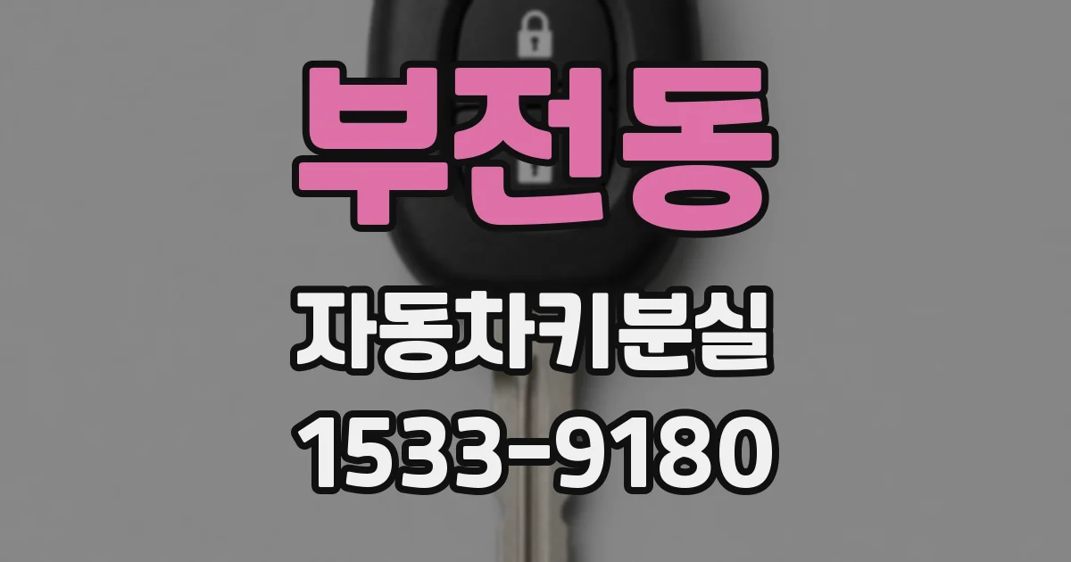 부전동 자동차키분실