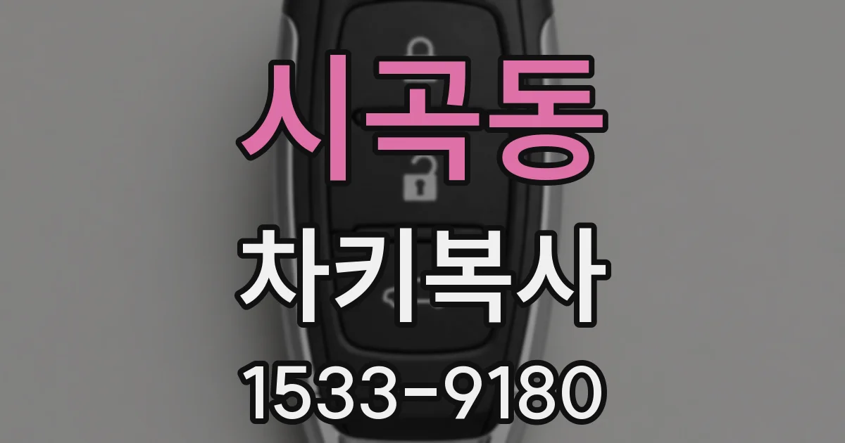 시곡동 차키복사