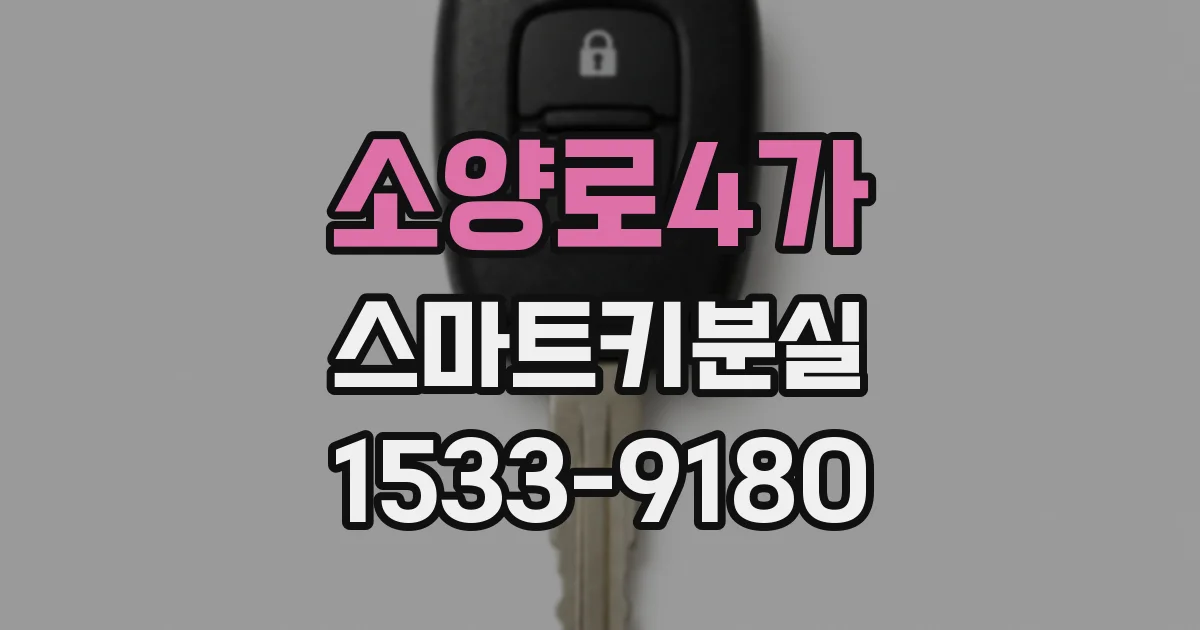 소양로4가 스마트키분실