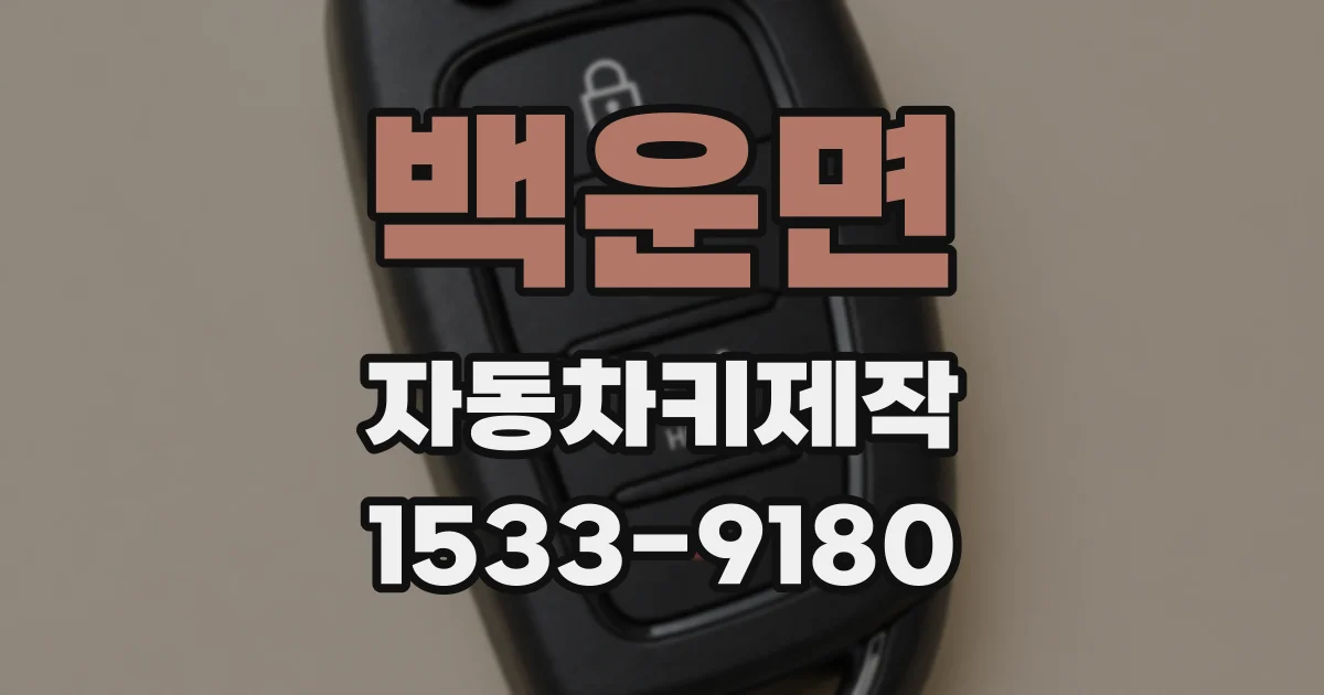 백운면 자동차키제작
