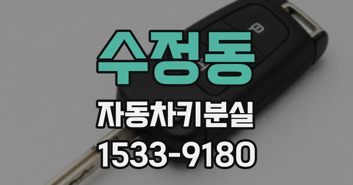 수정동 자동차키분실