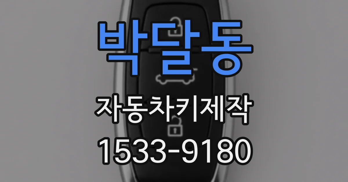 박달동 자동차키제작