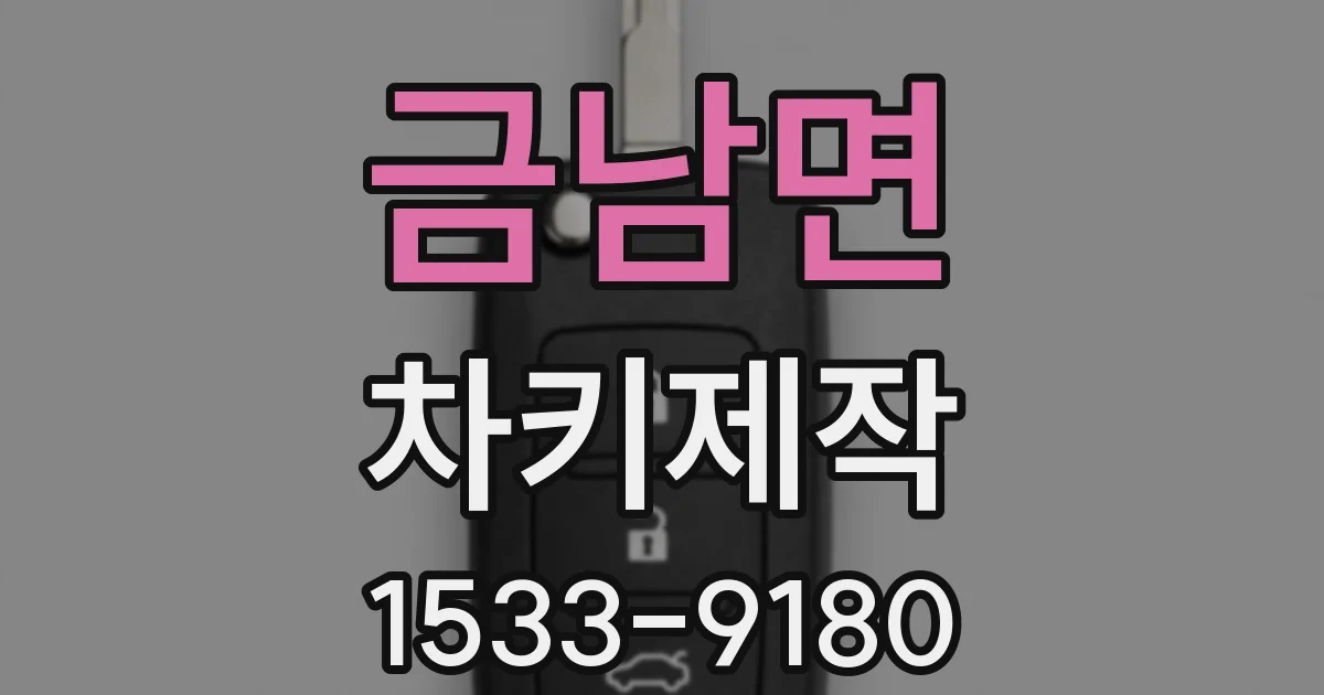 금남면 차키제작