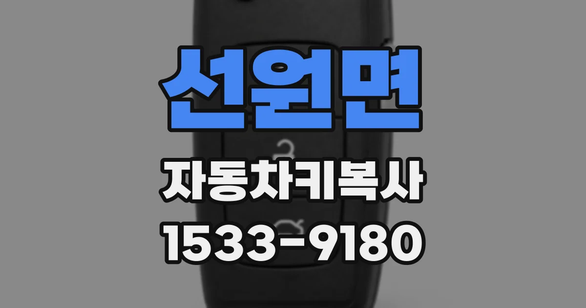 선원면 자동차키복사