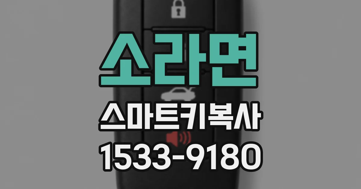 소라면 스마트키복사