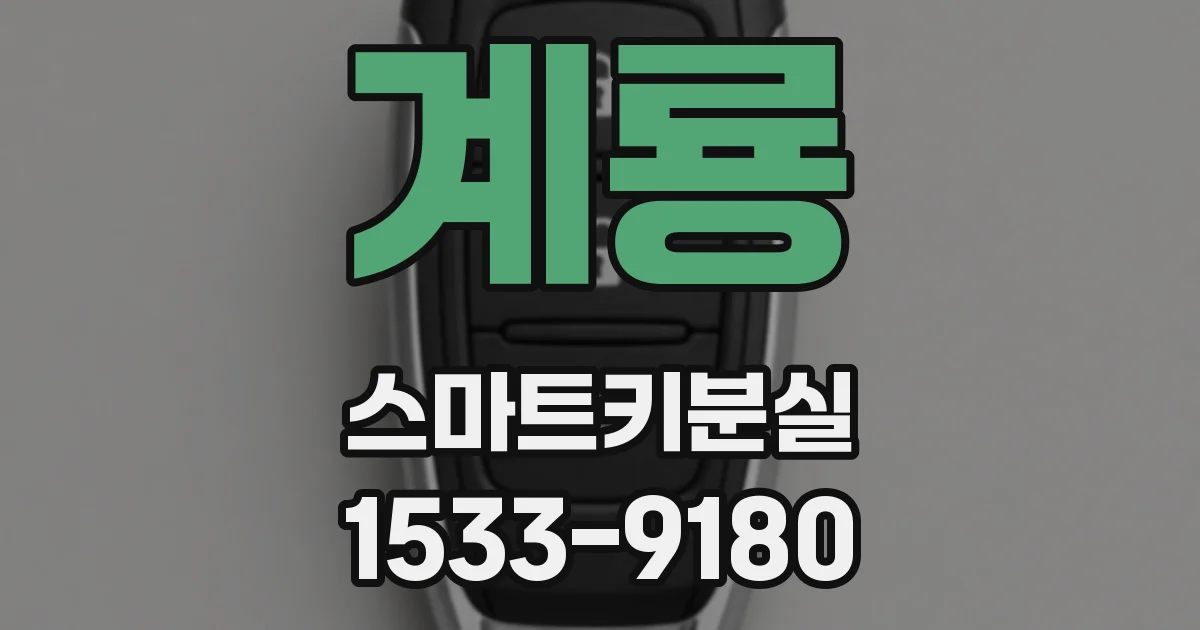 계룡 스마트키분실