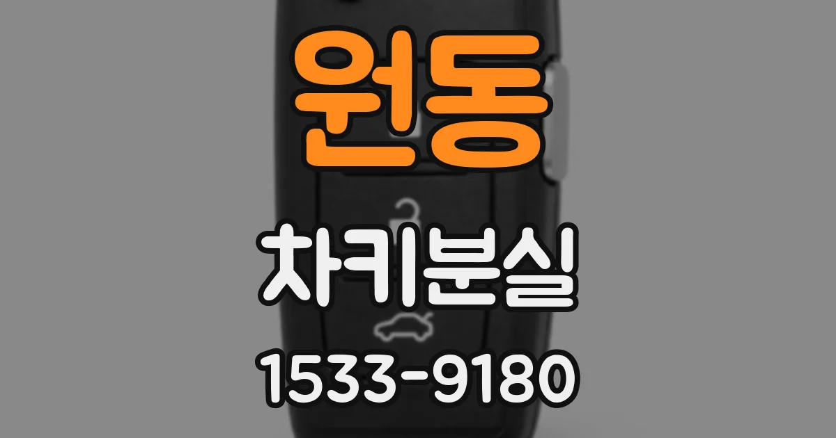 원동 차키분실