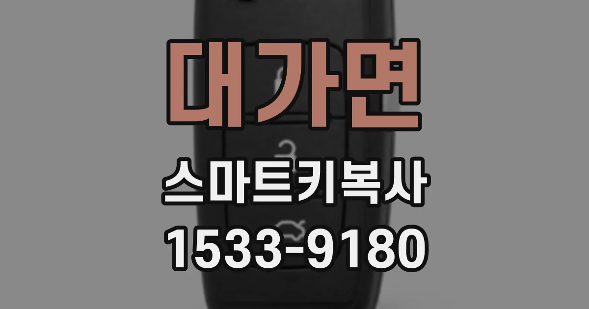 대가면 스마트키복사