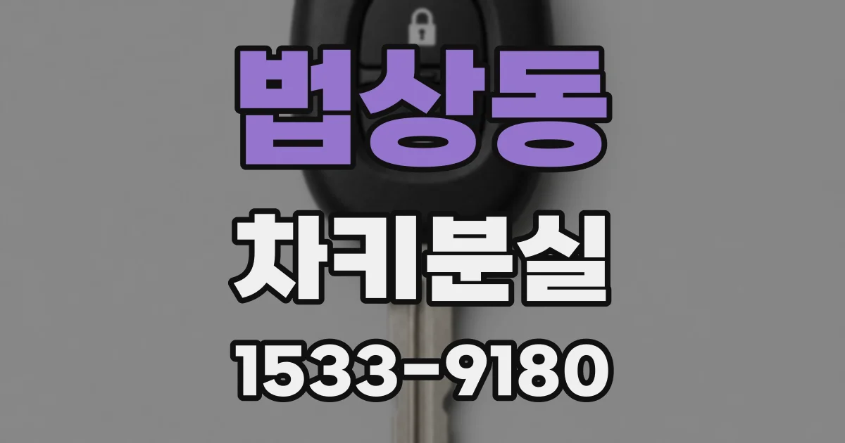 법상동 차키분실