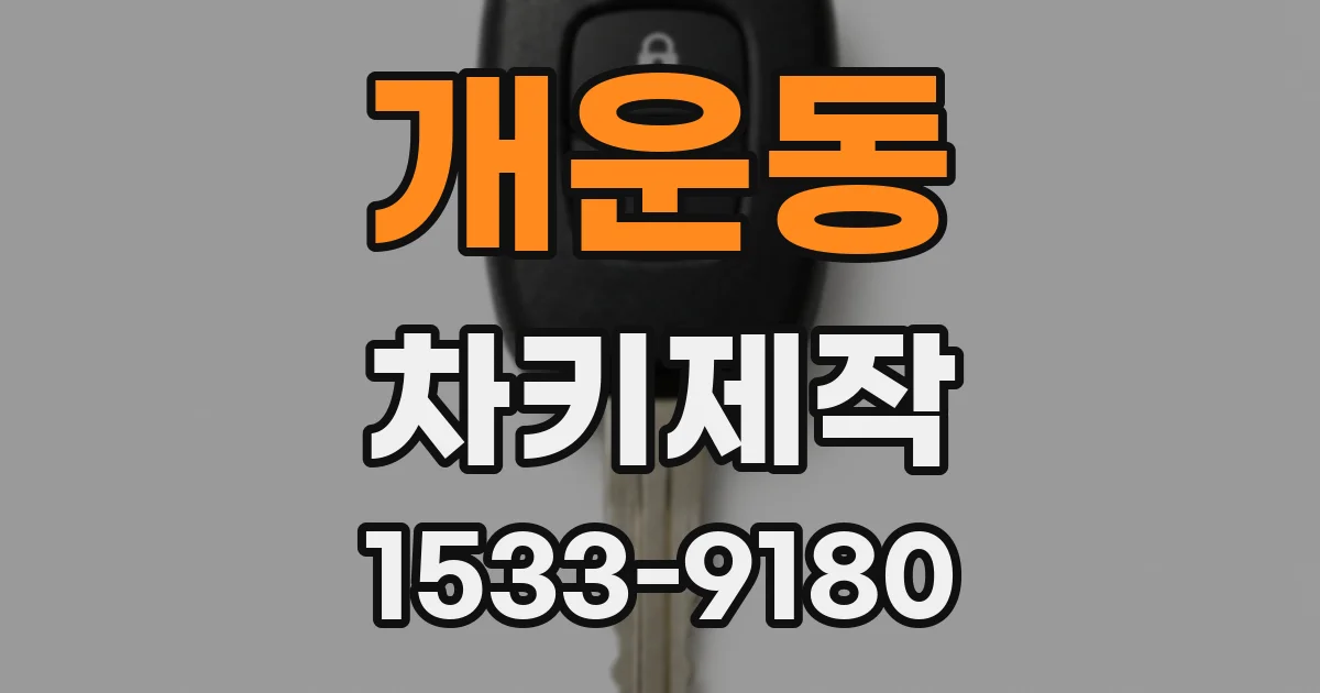 개운동 차키제작